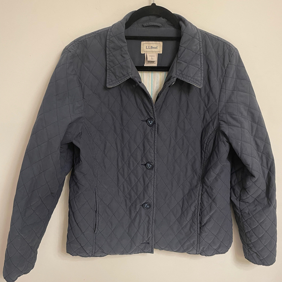 Women’s LL Bean Navy Jacket Size L - Picture 1 of 4